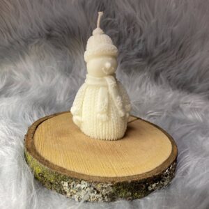 Hóember gyertya (fehér)