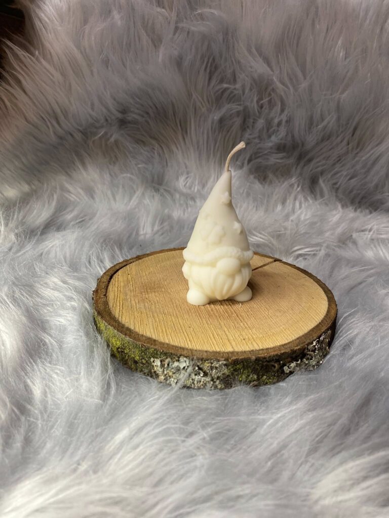 Mini téli manó gyertya (fehér)